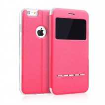 For iPhone 6 6S Plus case Smart Window View Leather Flip Back Cover For iPhone 6S case Magnetic Sliding Answer Calls