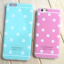 For iphone 6 6S 4.7 inch Plus 5.5 inch case Cute Candy Colors Polka Dot phone Case Fashion Soft TPU For iphone 6S case