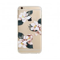 Top Behind Flowers Coque Case For Iphone 6s Case Colorful flowers painted transparent shell For Samsung Galaxy S4 S5 S6 S7 J5