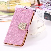 Wallet Cover Fashion Bling Glitter Diamond Flip PU Leather Case For iPhone 6 6S Case For iPhone 6s Plus Case With Card Slots