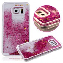 Fun Glitter Star Flowing Liquid Case For Samsung Galaxy A3 A5 2016 S6 S7 Edge J5 case Transparent Clear Covers Hard Plastic Cell