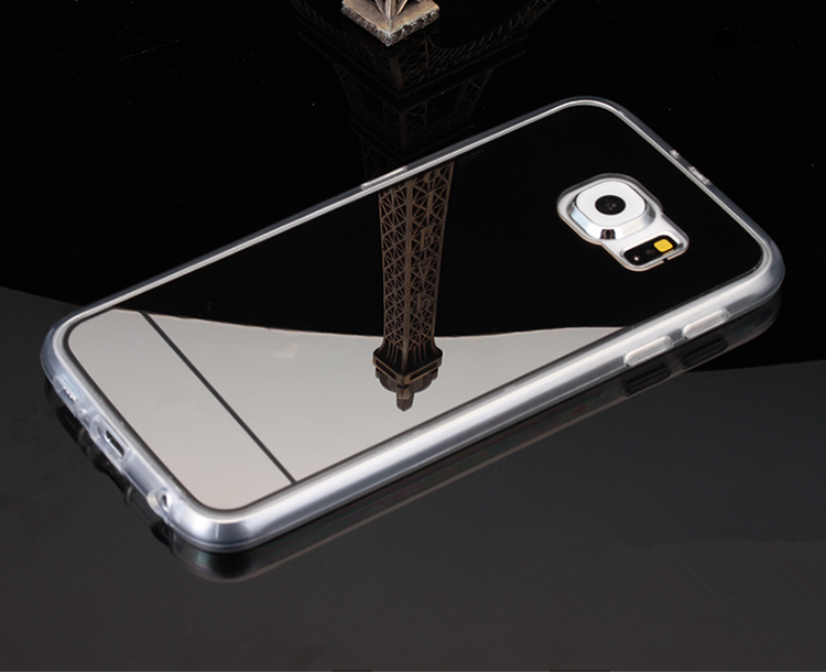 Luxury Ultra thin Electroplating Mirror Soft Gel TPU Case Cover For Samsung Galaxy S4 S5 S6 S6 Edge Note 4 5 grand prime A5 J5