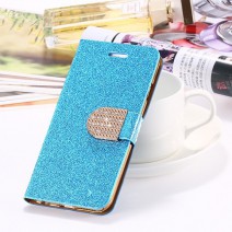 For iPhone 5c case Wallet Cover Fashion Cell phone holder Bling Glitter Diamond PU Leather Phone Case