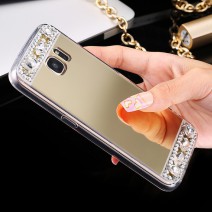 Luxury Diamond Mirror Case For iPhone 5 5S SE 6 6S Plus Handmade Rhinestone Crystal For Samsung Galaxy S6 S7 Edge A3 A5 2016