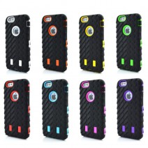 Coque For iPhone 4 Case Tire Dual Layer Defender Case For iphone 4s Hard Plastic 3 in 1 Heavy Duty Armor Hybrid Phone Cover