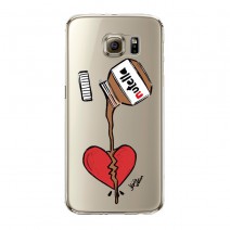 Cute Tumblr Nutella Design Transparent Silicone Case Cover For iPhone 5 5S SE 6 6S For Samsung Galaxy S5 S6 S7 Edge J5
