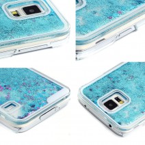 For Samsung Galaxy Note 4 case Fun Glitter Star Flowing Liquid Case Transparent Clear Covers Hard Plastic